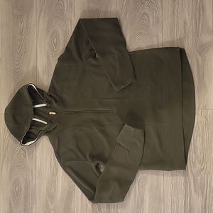 ALL IN MOTION olive green half zipped fleece sweater Size XS